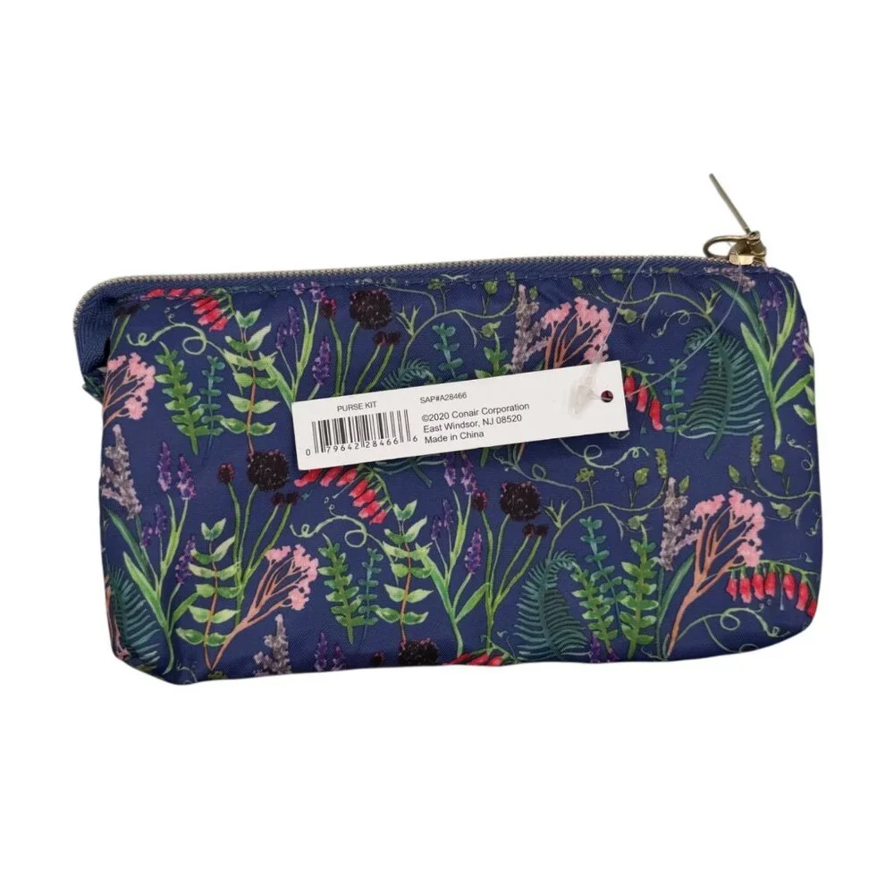 Sophia Joy Floral Compartment Organizer Cosmetic Accessory Travel Purse Bag NWT